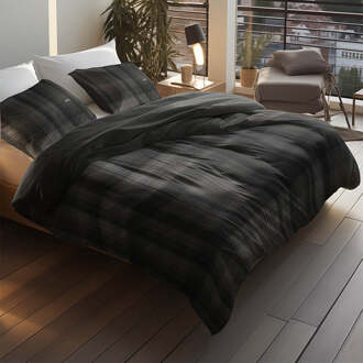 Mcgregor Dekbedovertrek Katoen-Satijn - Subtle Haze - Lits-Jumeaux (240x220 Cm) - Antraciet & Meerkleurig Katoen-satijn Katoen - Strepen & Hotel Luxe - - Dekbed-Discounter.nl Antraciet,Meerkleurig - 240 x 200/220 cm