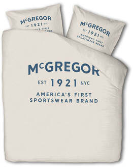 Mcgregor Dekbedovertrek McGregor - Katoen - Boston - Beige - Tweepersoons (200x200 Cm) - Beige & Off-white Katoen - Tekst & Hotel Luxe - McGregor - Dekbed-Discounter.nl