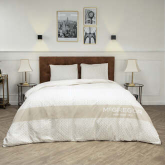 Mcgregor Dekbedovertrek McGregor - Katoen - Roosevelt - Off White - Tweepersoons (200x200 Cm) - Off-white & Wit Katoen - Strepen & Hotel Luxe - McGregor - Dekbed-Discounter.nl Off-white,Wit - 200 x 200/220 cm