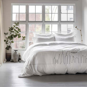 Mcgregor Dekbedovertrek McGregor - Skyline Wit - Tweepersoons (200x200 Cm) - Wit Katoen Microvezel - Effen & Hotel Luxe - McGregor - Dekbed-Discounter.nl - 200 x 200/220 cm