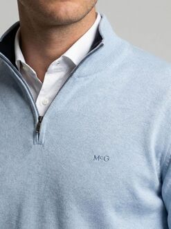 Mcgregor Half-Zip Trui Cotton Cashmere Powder Blauw Lichtblauw - 3XL,L,M,S,XL