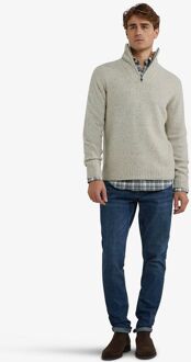 Mcgregor Half Zip Trui Lamswol Blend Ecru Beige - L,M,XL,XXL