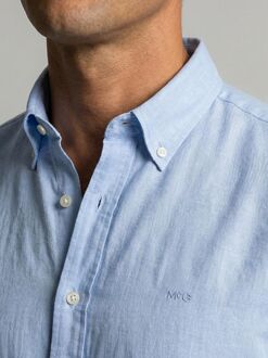 Mcgregor Overhemd Cotton Linen Lichtblauw - 3XL,L,M,XL,XXL