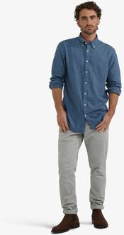 Mcgregor Overhemd Flanel Melange Blauw Donkerblauw - S