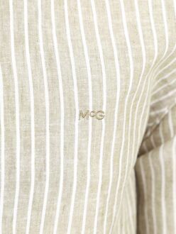 Mcgregor Overhemd Linnen Blend Streep Groen