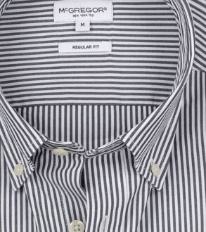 Mcgregor Overhemd Poplin Streep Navy Donkerblauw