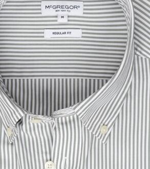 Mcgregor Overhemd Poplin Streep Sage Groen - 3XL,S