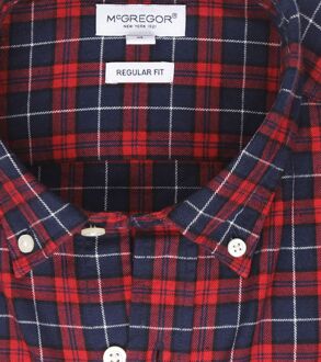 Mcgregor Overhemd Ruit Rood Blauw - S