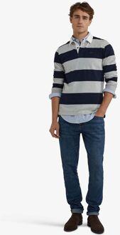 Mcgregor Rugbyshirt Streep Navy Grijs