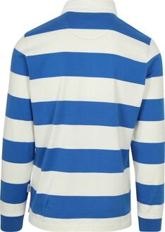 Mcgregor Rugbyshirt Streep Wit Blauw