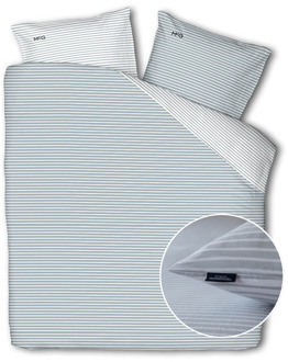 Mcgregor Sale: -30% | Dekbedovertrek McGregor - Katoen-Flanel - Blue Stripes - Tweepersoons (200x200 Cm) - Blauw & Wit Flanel Katoen - Strepen & Hotel Luxe - McGregor - Dekbed-Discounter.nl Blauw,Wit - 200 x 200/220 cm