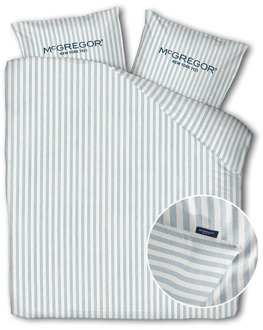 Mcgregor Sale: -33% | Dekbedovertrek McGregor - Katoen - Blauw - Tweepersoons (200x200 Cm) - Wit & Blauw Katoen - Strepen & Hotel Luxe - McGregor - Dekbed-Discounter.nl