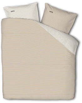 Mcgregor Sale: -50% | Dekbedovertrek McGregor - Katoen-Flanel - Enchanting Beige - Tweepersoons (200x200 Cm) - Beige Flanel Katoen - Strepen & Hotel Luxe - McGregor - Dekbed-Discounter.nl