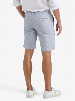 Mcgregor Shorts Striped Seersucker Medium Blue Blauw - 32,33