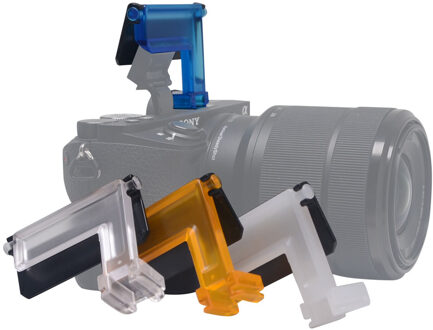 Mcoplus 4 kleur diffuser Flash Bounce Kaarten speelsheid diffuser op camera voor Sony A6500 A6300 A6000 NEX6 Camera