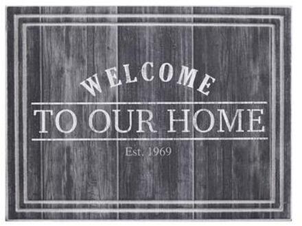 MD Entree - Deurmat - Ecomat Tradition - Home Welcome - 45 x 60 cm Grijs