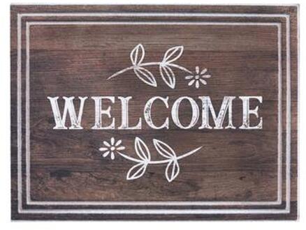 MD Entree - Deurmat - Ecomat Tradition - Welcome - 45 x 60 cm Bruin