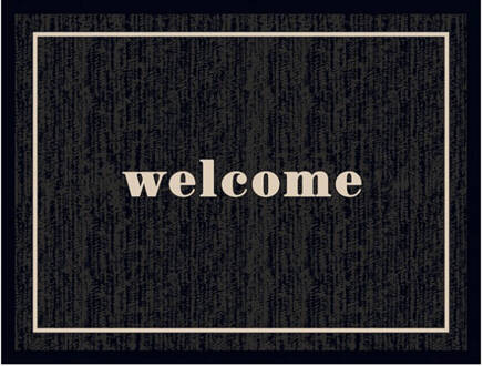 MD Entree - Schoonloopmat - Ambiance Welcome Black - 50 x 70 cm Multicolor