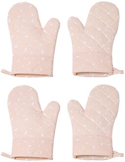 Mdzf Hoge Guality Siliconen Magnetron Handschoen Bbq Oven Bakken Pot Mitts Koken Hittebestendige Keuken Bakken Koken Tool roze-2stk