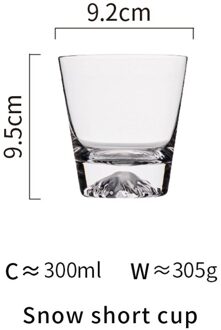 MDZF SWEETHOME Transparant Glas Cup hittebestendig Duurzaam Wijn Whiskey Sap Melk Cup voor Huis Bar snow kort