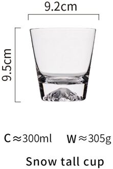 MDZF SWEETHOME Transparant Glas Cup hittebestendig Duurzaam Wijn Whiskey Sap Melk Cup voor Huis Bar snow tall