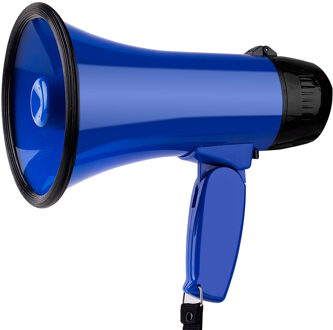 Mealivos Blauw Draagbare Megafoon 20 Watt Power Megafoon Luidspreker Megafoon Voice En Sirene/Alarm Modi