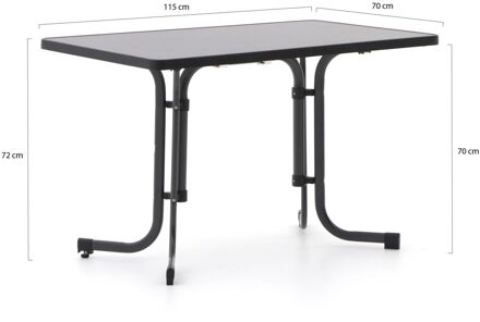 Mecalit klaptafel 115x70x73cm - Laagste prijsgarantie! Grijs