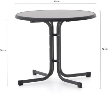 Mecalit klaptafel ø 86cm (h:73cm) - Laagste prijsgarantie! Grijs