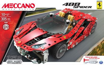 Meccano Ferrari GTB 488 model wagen - rood