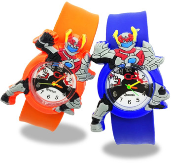 Mecha Warrior Robot Watch Children Boys Watches Kids Toys Men Wristwatch Cool Rubber Baby Slap Watches for Kid Christmas Gifts