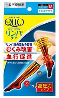 Medi Qtto High Compression Lymphatic Care Below Knee Sock M - 1 pair