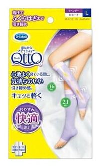 Medi Qtto Open-Toe Stockings 1 pair - Lavender - L