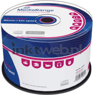 MediaRange CD-R MediaRange 700MB/80min 52x speed, 50 stuks