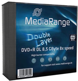 MediaRange DVD+R MediaRange DL 8.5GB/Slimcase Pack a 5 stuks