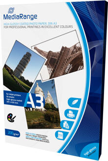 MediaRange Foto Papier Hoogglans A3 200g 50 Pag.