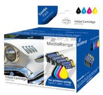 MediaRange Ink cartridges, for printers using Epson T0891 - T0894 series, Set 5