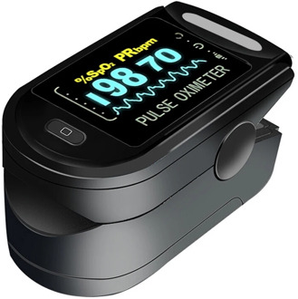 Medical Blood Oxygen Monitor Finger Pulse Oximeter Oxygen Saturation SPO2 Monitor LED Digital multi-color display