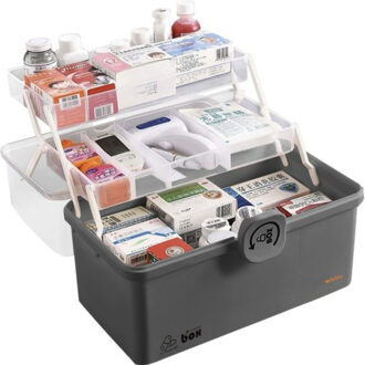Medicijnendoos - 22 x 32 x 19 cm - organizer - cosmetica - overzichtelijk - drogisterij