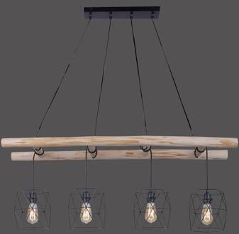 mediena - Grote hanglamp - 4 lichts - L 120 cm - Zwart