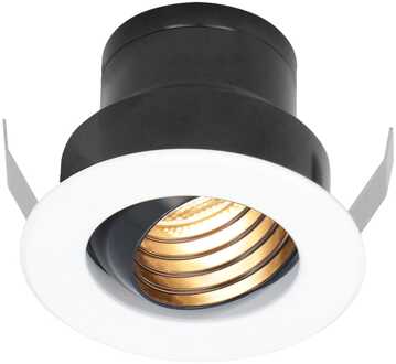 Medina Mini LED Inbouwspot - 12 Volt 3 Watt 150 lumen - 2700K warm wit - Dimbaar - Kantelbaar - Verzonken - Plat 35mm - IP44 waterdicht - Wit