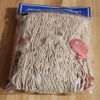 Mediterrane Marine Stijl 3D Opknoping Visnet Hanger Mesh Home Decor DIY Craft Wall Opknoping Decoratie Ornament Props wit