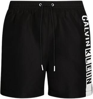 Medium Drawstring Zwemshort Heren zwart - wit - S