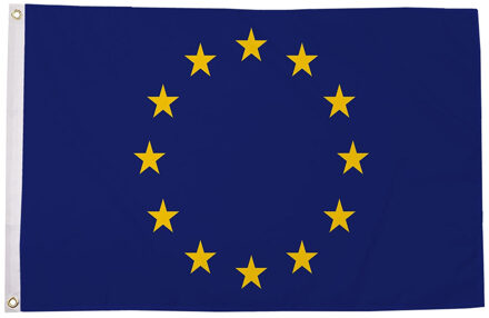 Medium formaat supporters vlag Europa - 90 x 150 cm - Landen feestartikelen - polyester