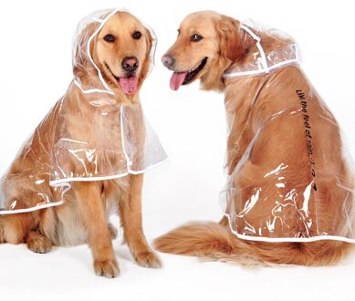 Medium Grote Hond Regenjas Hooded Honden Transparante Regenjas Huisdier Waterdichte Kleding Voor Grote Hond Outdoor Huisdier Kleding Jas 3XL Bust 74cm
