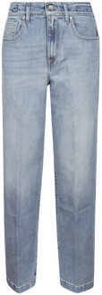 Medium High Waist Denim Jeans Hand Picked , Blue , Dames - W25,W29,W30,W26,W28,W27,W31,W24