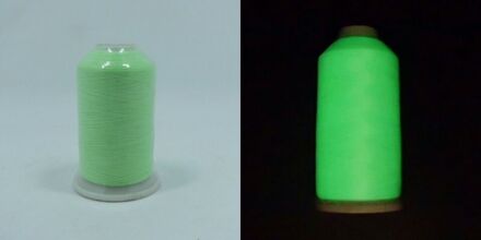 Medium Lente Groene Kleur 1000 m Polyester Glow In The Dark Borduurgaren 150D/2