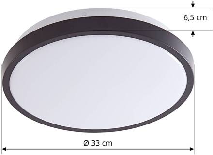 Medon LED plafondlamp IP44 zwart Ø 29cm zwart, wit