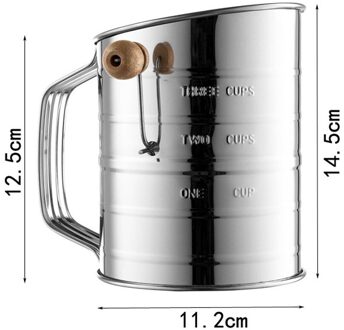 Meel Zeef Handheld Rvs Mesh Cup Zeefje Mechanische Icing Suiker Cup Vorm Bakvormen Bakken Gebak Tool
