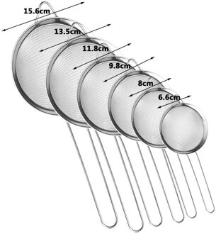 Meel Zeef Vergiet Screen Mesh Handheld Theezeefje Mesh Meel Olieaanzuigzeef Roestvrijstalen Keuken Zeven Сито Для Муки 12CM