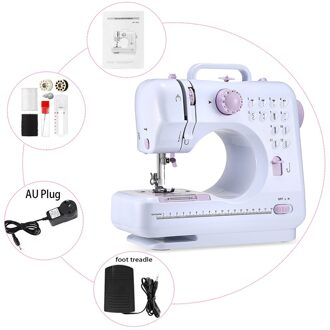 Meerdere Elektrische Naaimachine Desktop Overlock Diy Kleding Dikke Naaien 12 Steken Verstelbare Snelheid 505A Usb Hicello AU plug